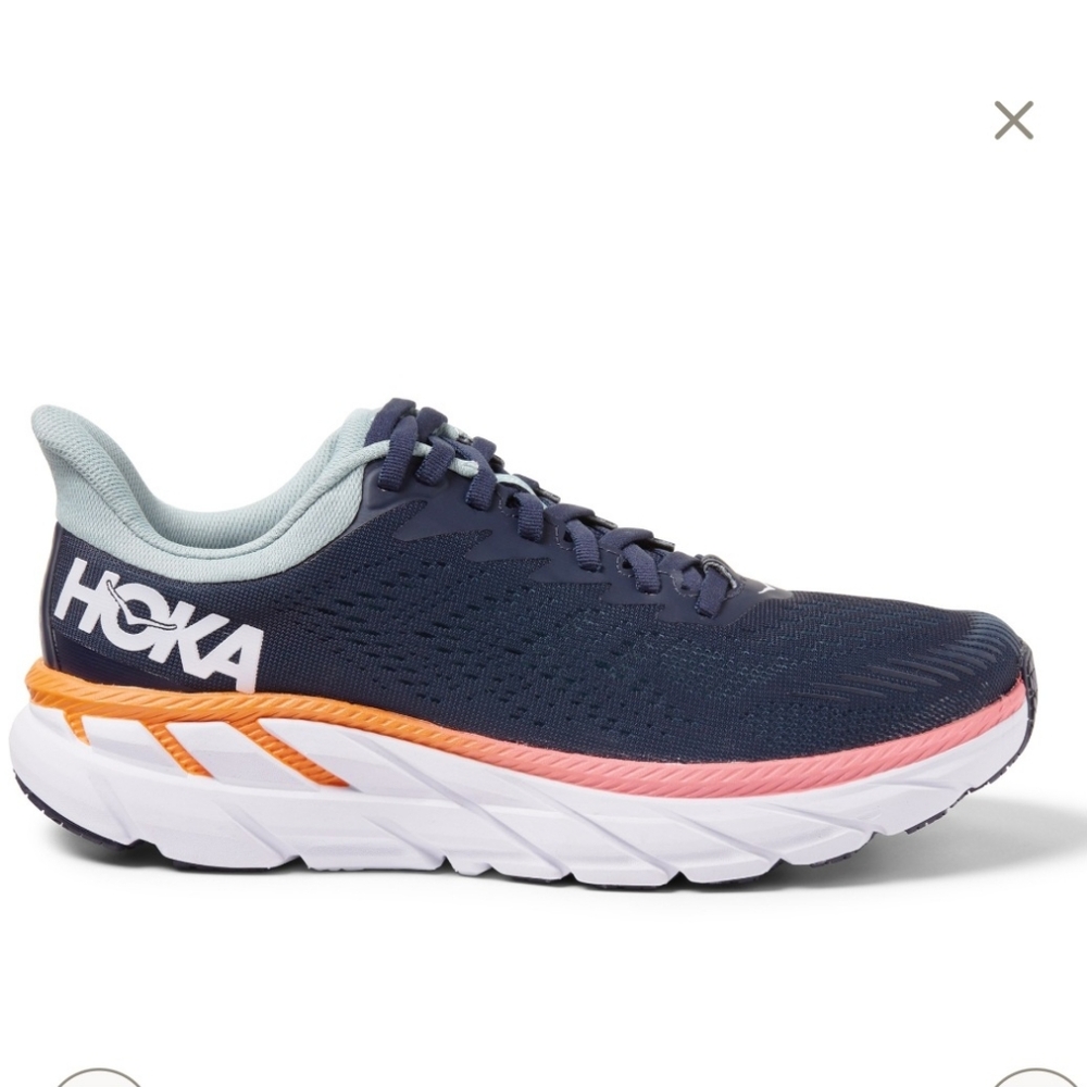 Hoka One One Women's Navy Pink Orange Running Shoes